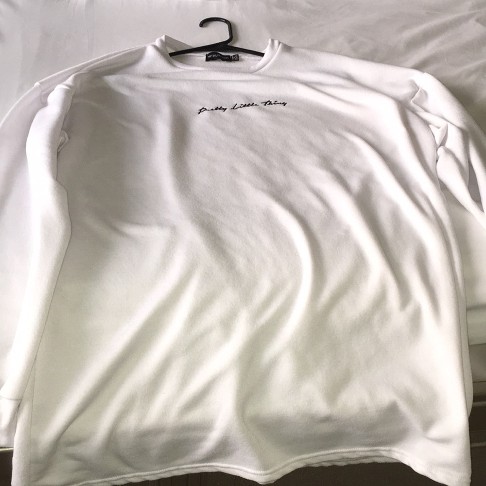 Oversized White Pretty Little Thing Sweater